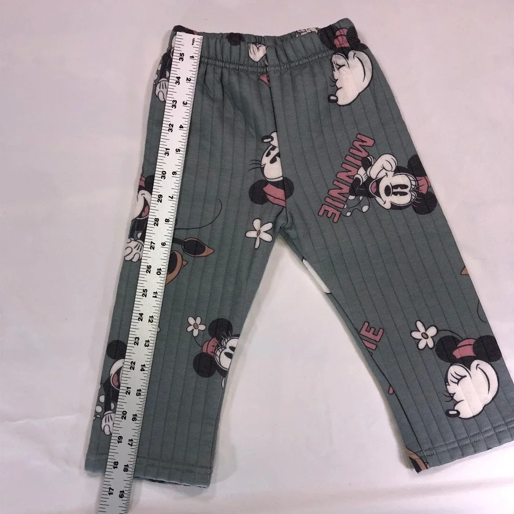 Disney Baby Minnie Mouse Quilted Sweatshirt and Pants Set Sage Green 24M